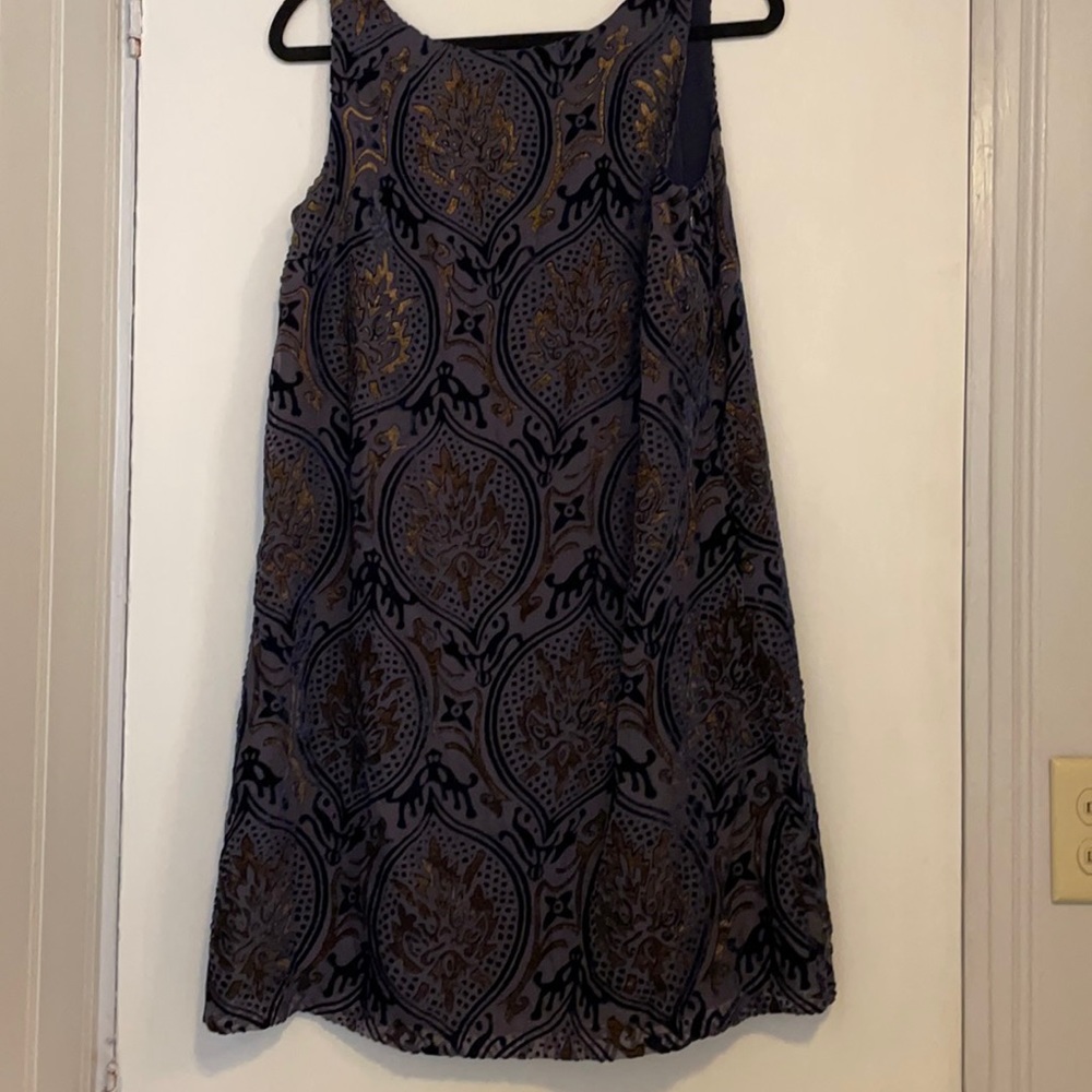 Navy and gold print Ann Taylor Loft size medium